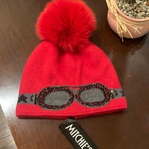 Red hat with big Pom